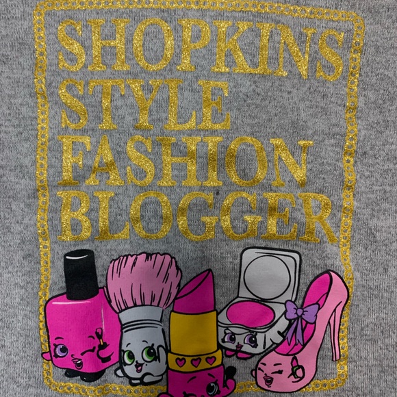 Shopkins Style Sweater with Gold Sequin Detailing on the Shoulders Size 7/8 - Picture 3 of 5